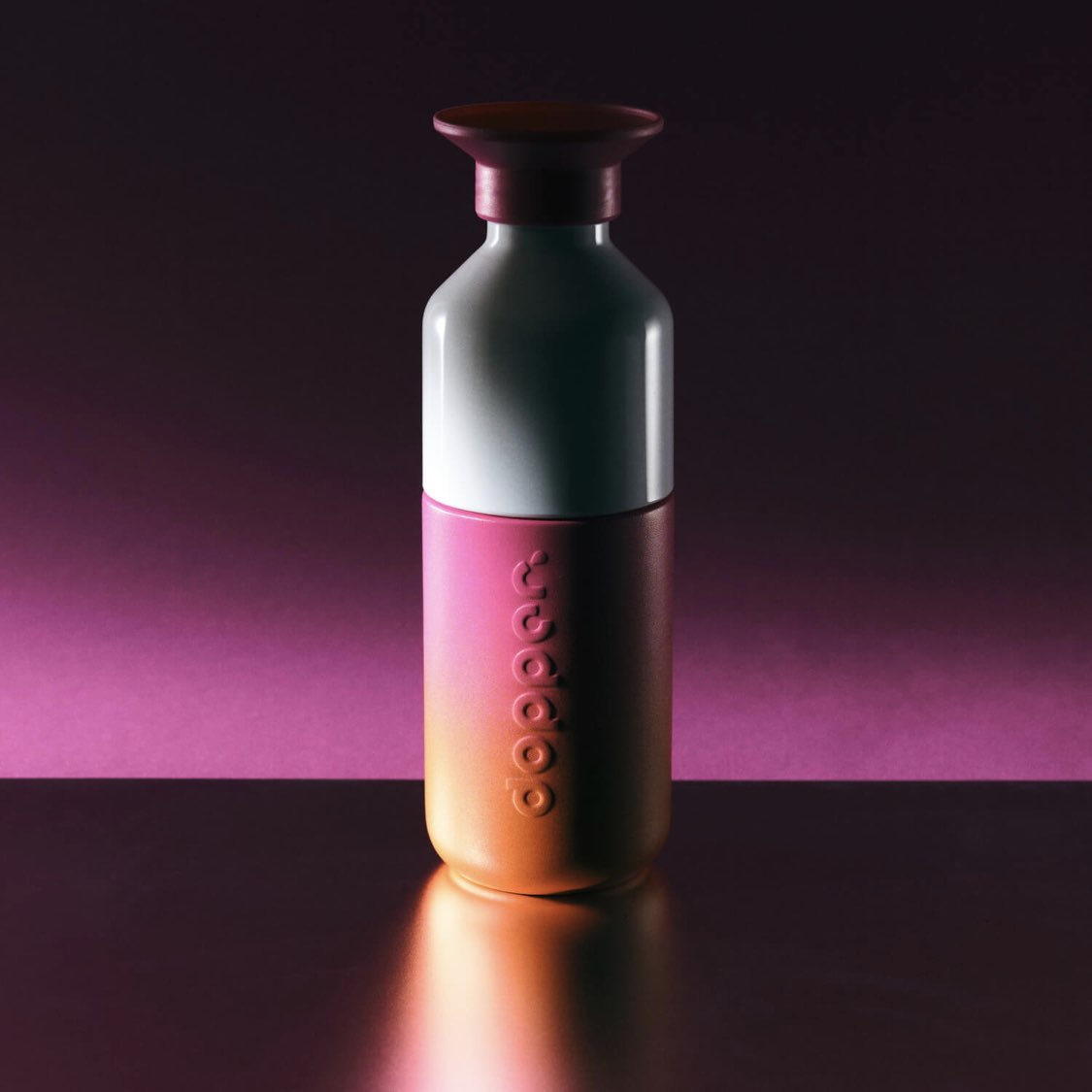 Розово-оранжев залез - стоманена бутилка Dopper - 350 мл - Image 3